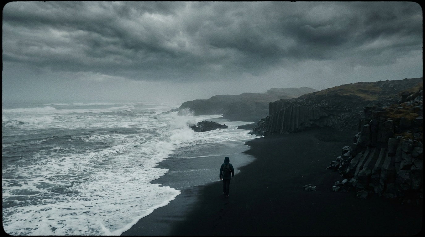 Atmospheric travel reel aerial drone shot generated with Gemini Omni