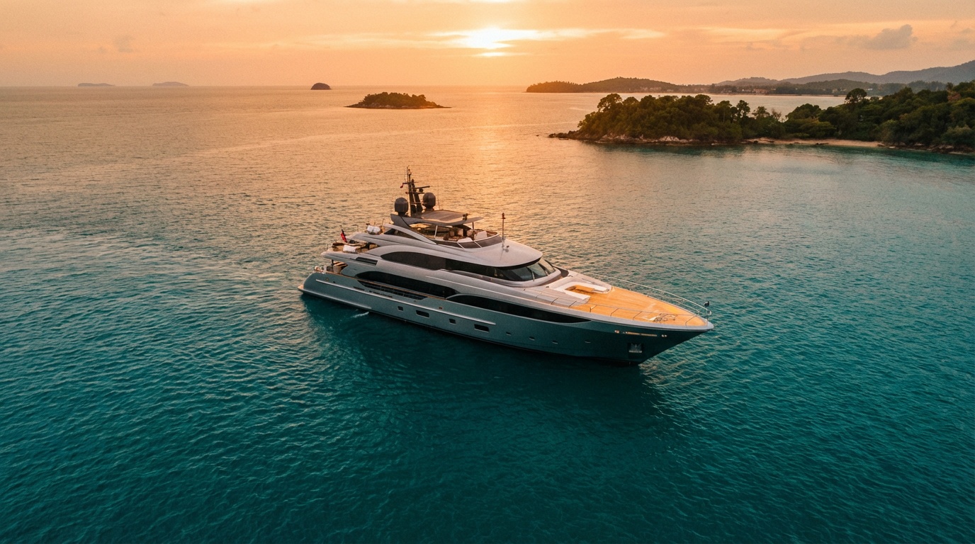 Cinematic travel aerial drone shot generated with AI