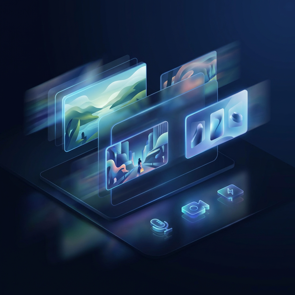 Looksy AI text to video scene generation artwork