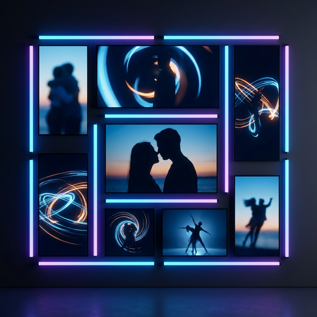 Looksy AI video effects artwork showing cinematic and viral motion styles