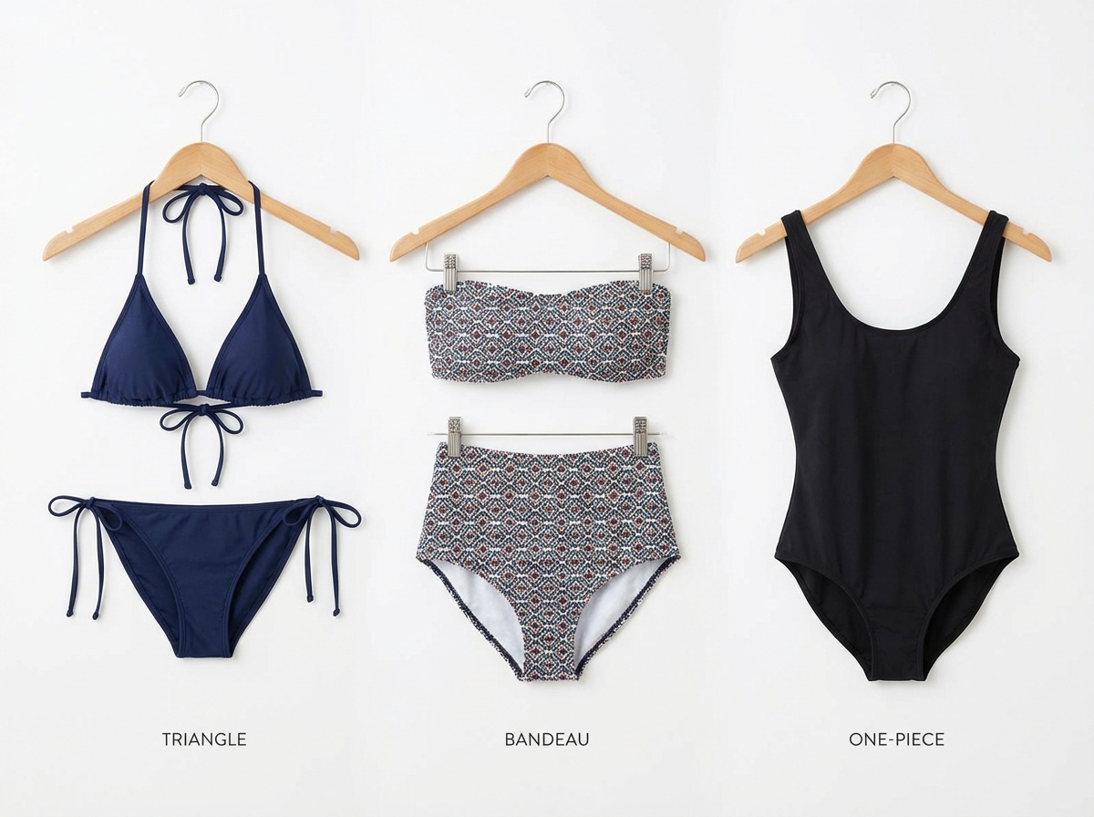 Different bikini styles comparison for virtual try-on