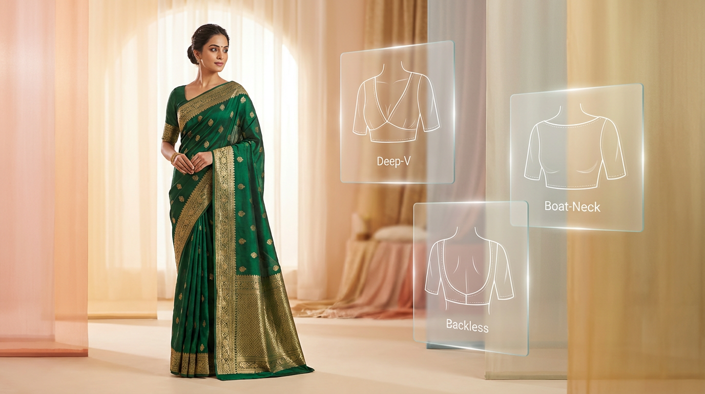 Best bra for saree blouse — virtual try-on neckline guide